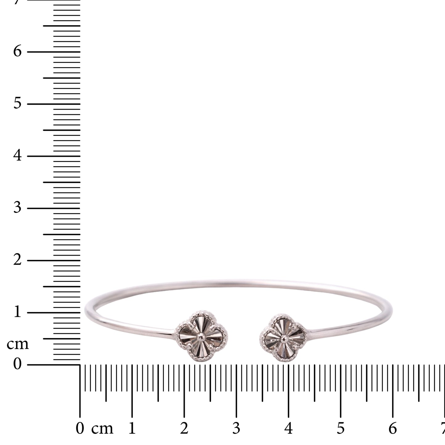 Petal Whisper Cuff 925 Sterling Silver Bracelet