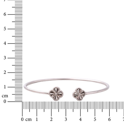 Petal Whisper Cuff 925 Sterling Silver Bracelet