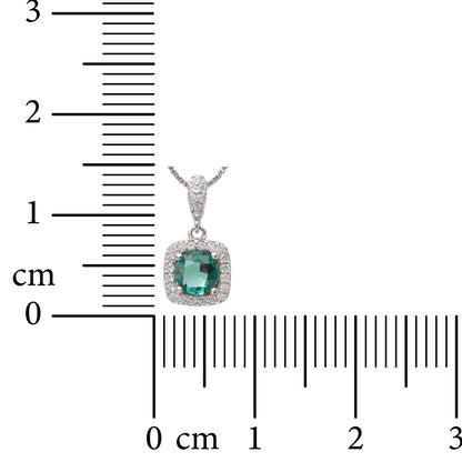Teal Radiance 925 Sterling Silver Necklace