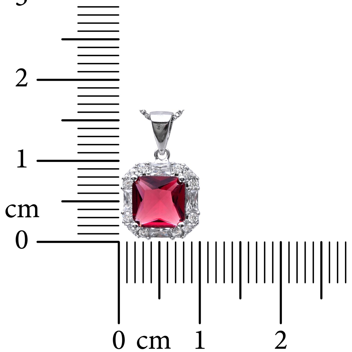 Scarlet Frame 925 Sterling Silver Necklace