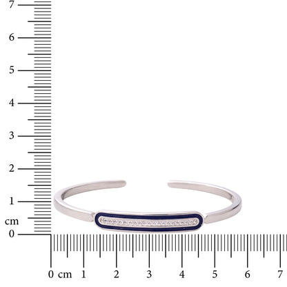 Azure Line Cuff 925 Sterling Silver Bracelet
