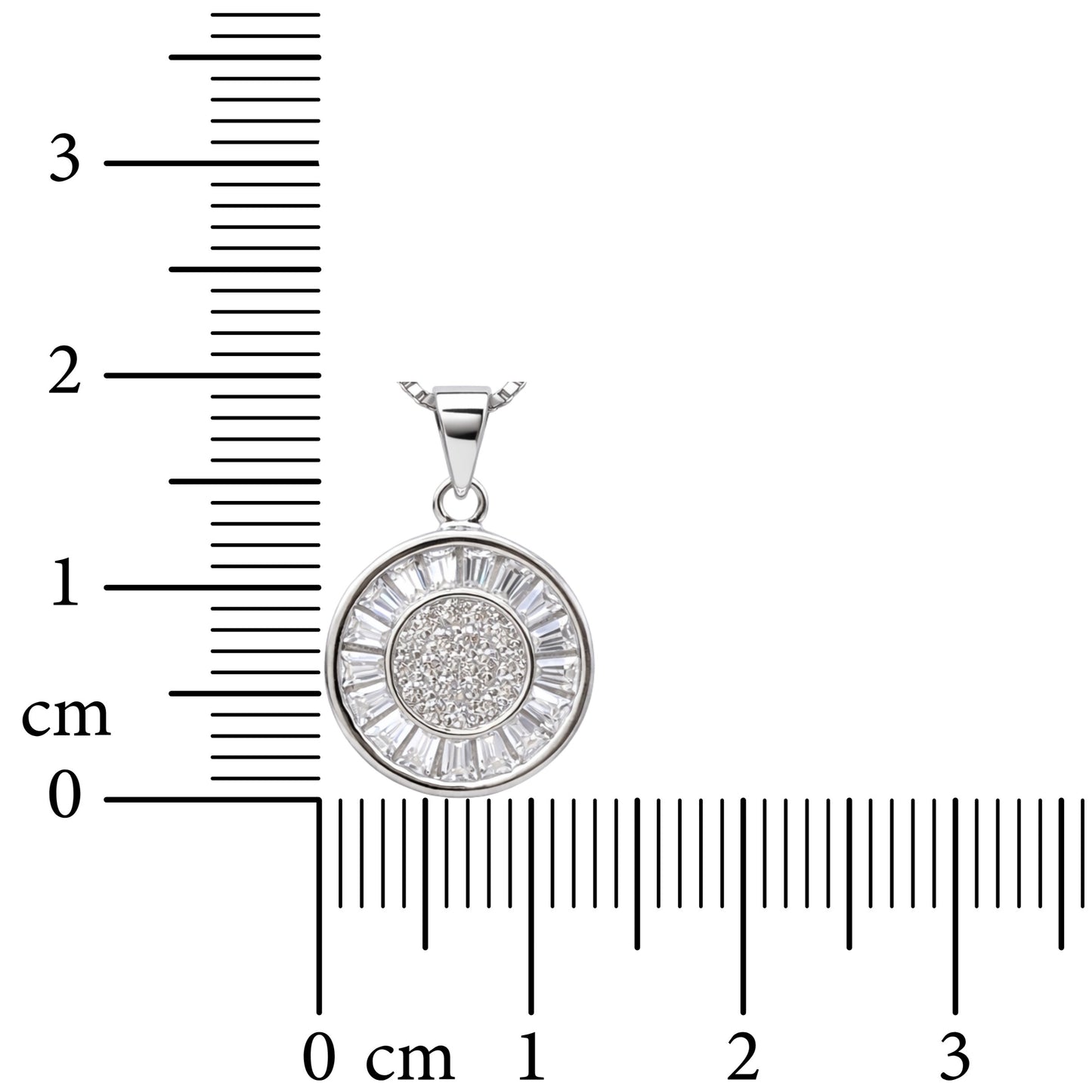 Radiant Disc 925 Sterling Silver Necklace