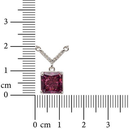 Crimson V-Link 925 Sterling Silver Necklace
