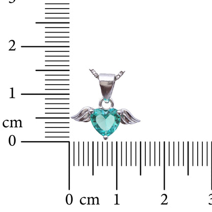 Winged Heart 925 Sterling Silver Necklace