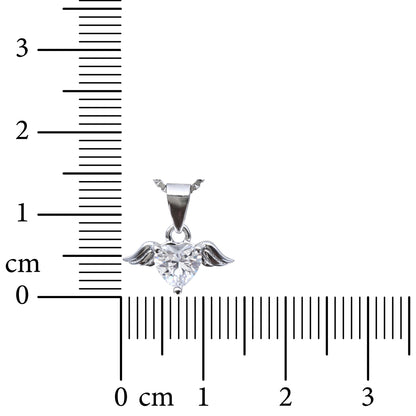 Winged Heart 925 Sterling Silver Necklace