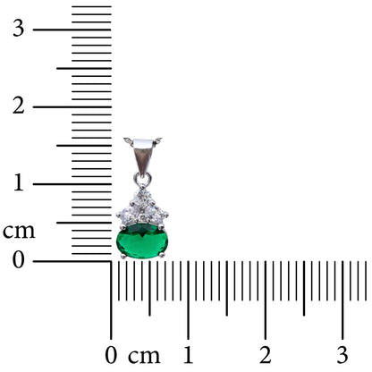 Verdant Spark Drop 925 Sterling Silver Necklace