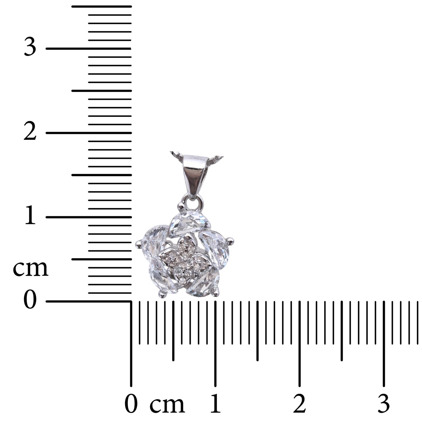 Crystal Bloom 925 Sterling Silver Necklace