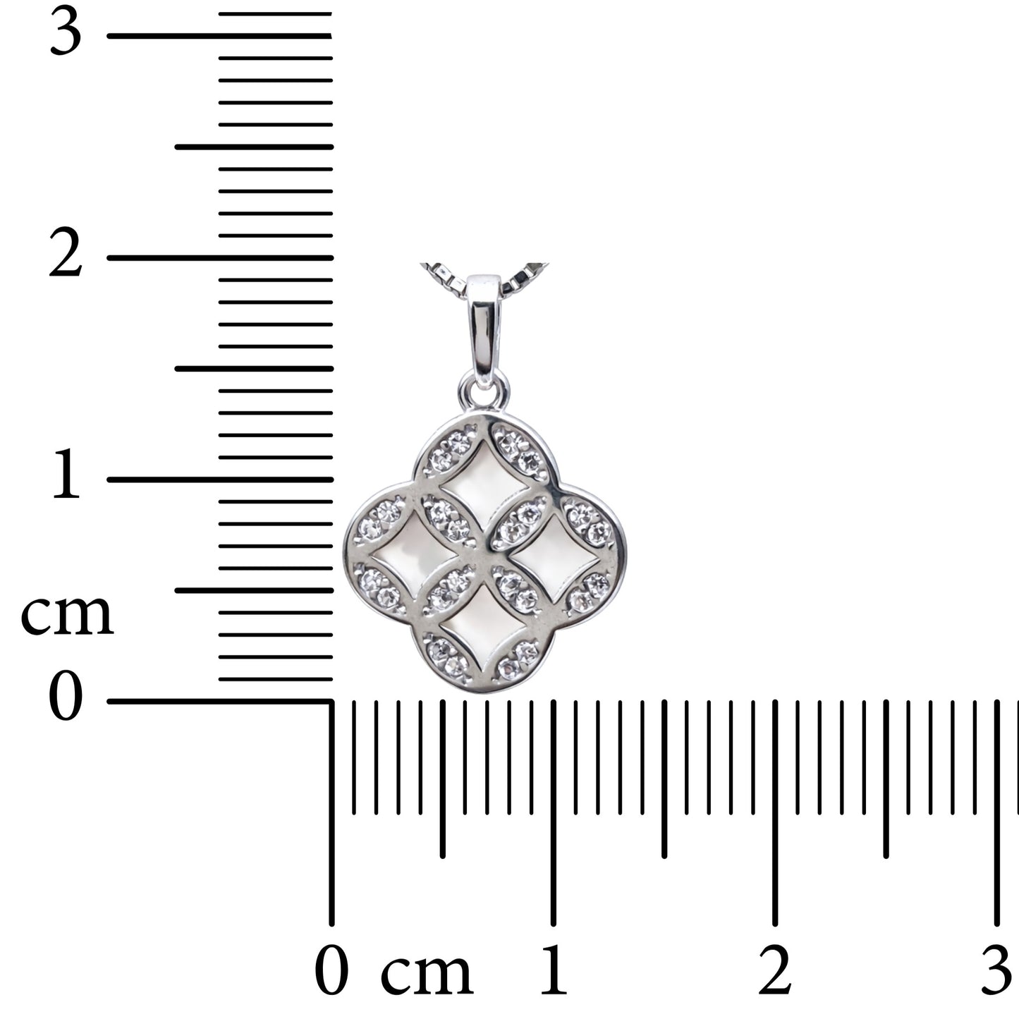 Lattice Charm 925 Sterling Silver Necklace