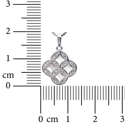 Lattice Charm 925 Sterling Silver Necklace
