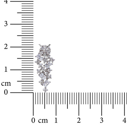 Crystal Cascade 925 Sterling Silver Necklace