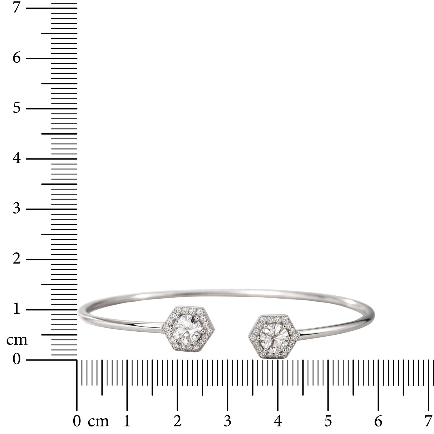 Hex Duo Cuff 925 Sterling Silver Bracelet