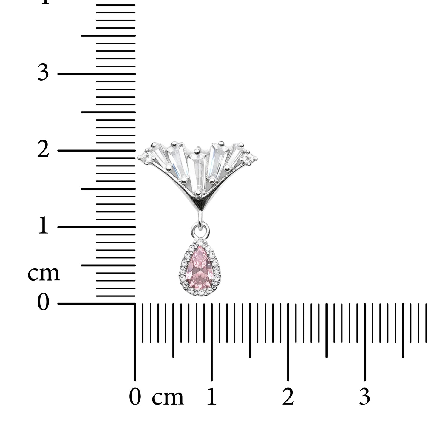 Rosé Fan 925 Sterling Silver Earrings